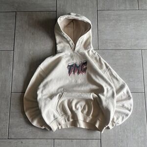 TMG Tiny Meat Gang Fall Tour 2019 Hoodie Cream Graphic Mens Size 20x23